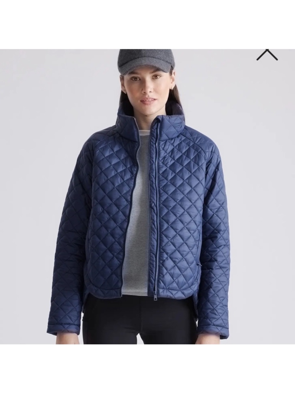 Quince The Featherless Quilted Puffer Jacket In Navy Gorpcore Outdoor NWT